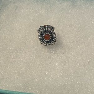 Pandora Birthday Blooms July - Carnelian Charm